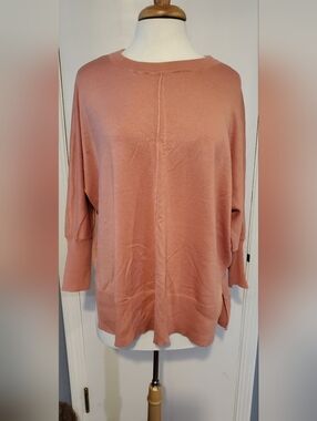 The Softest Top Ever! Dusty rose/dark Peach Color-Lightweight Knit Pullover